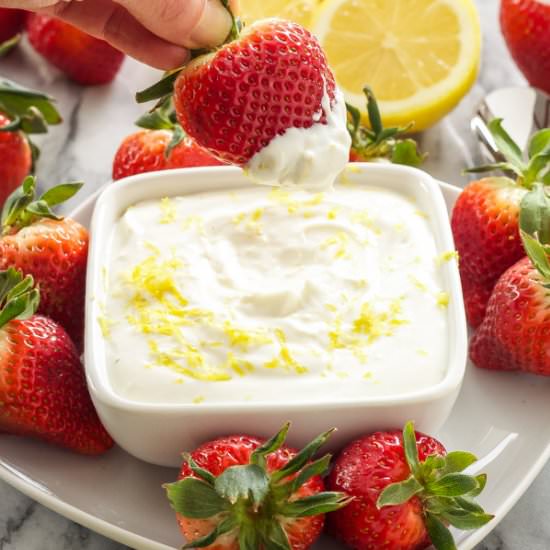 Skinny Lemon Cheesecake Dip