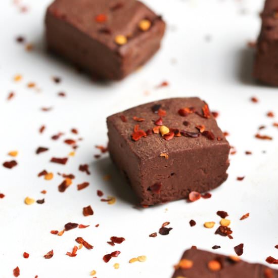 Dark Chocolate Chipotle Fudge