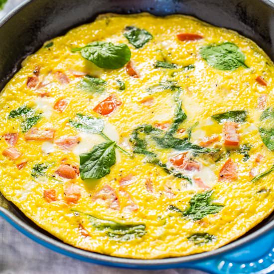 Easy Spinach and Tomato Frittata