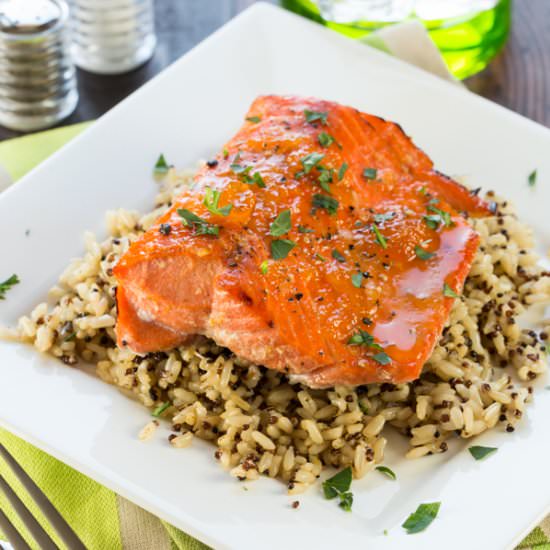 Apricot Horseradish Salmon