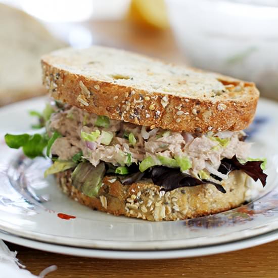 Easy Brussels Sprout Tuna Salad