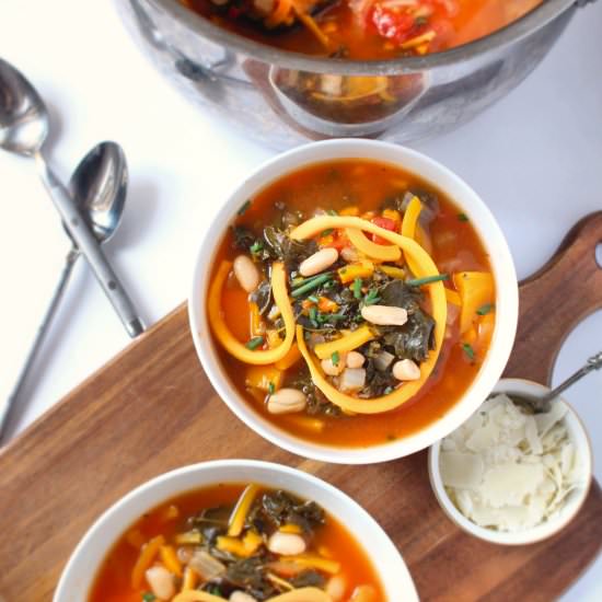 Kale & Butternut Squash Noodle Soup