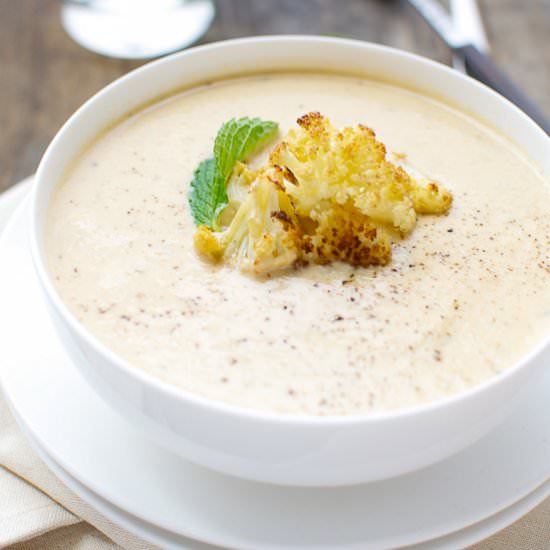 Roasted Cauliflower And Boursin Soup