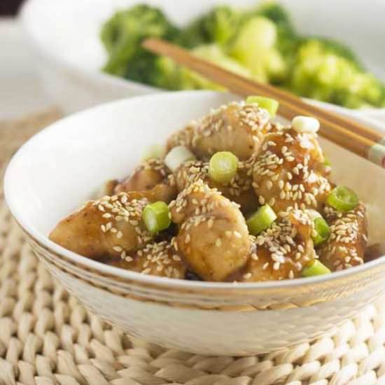 15-minute sticky sesame chicken
