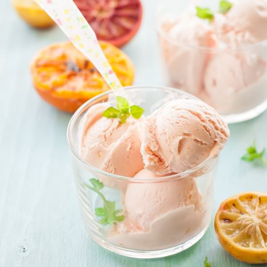 Broiled Citrus Vanilla Ice Cream