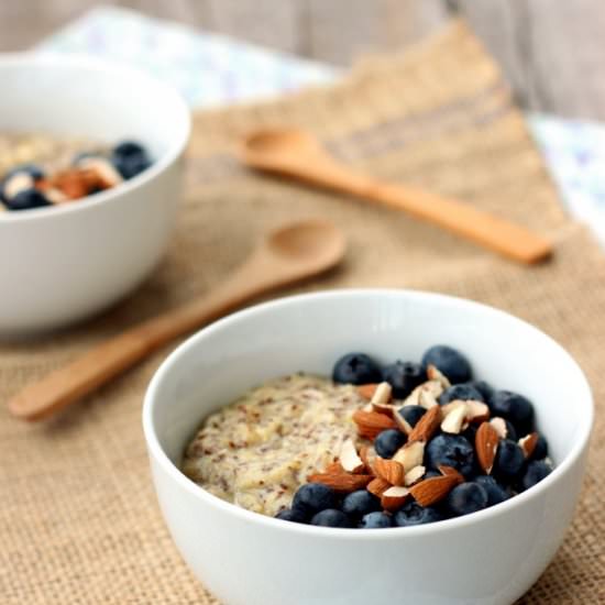 Blueberry Almond Flaxseed Porridge