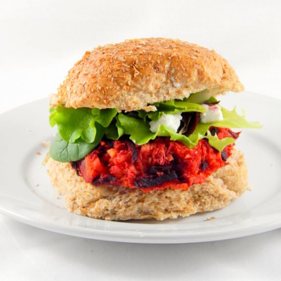 Butternut Squash and Beet Burger