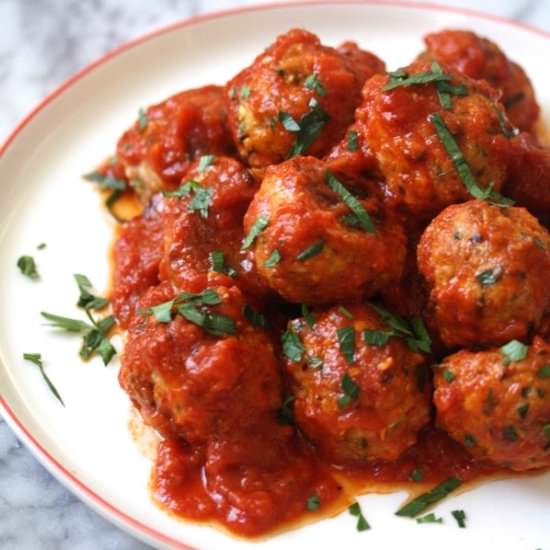 Gluten-Free Baked Chicken Meatballs