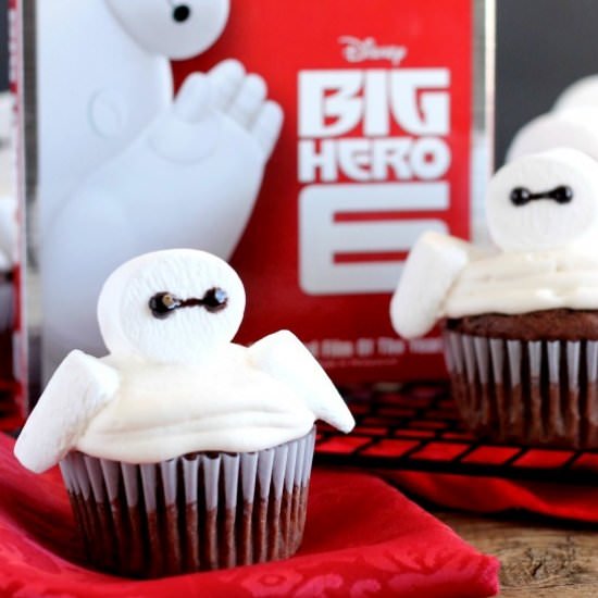 Baymax Cupcakes {Big Hero 6}