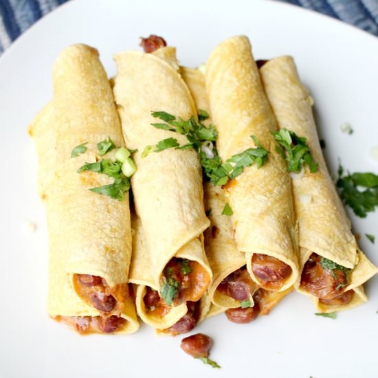 Vegetarian Chili Cheese Taquitos