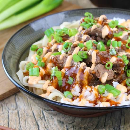 Bulgogi Rice and Noodle Bowl