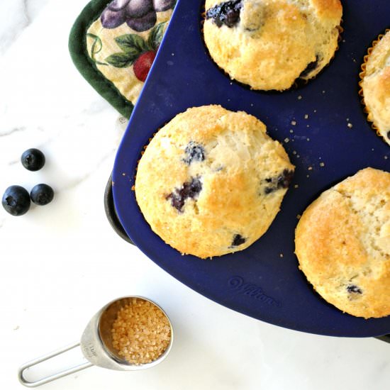 Butter-free blueberry muffins