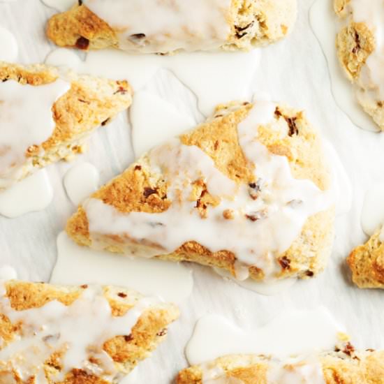 White Chocolate Cherry Scones