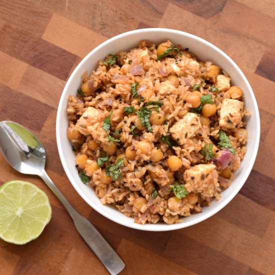Achaari channa paneer pulav