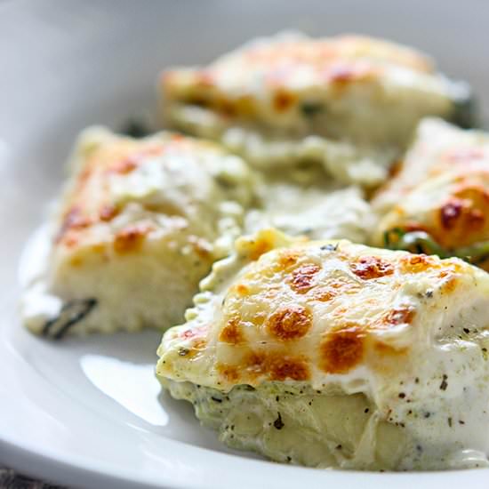 Spinach and Artichoke Ravioli Bake