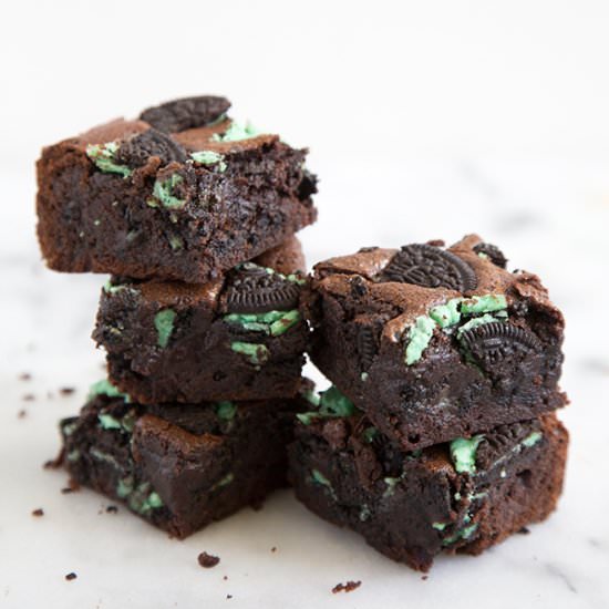 Mint Oreo Brownies