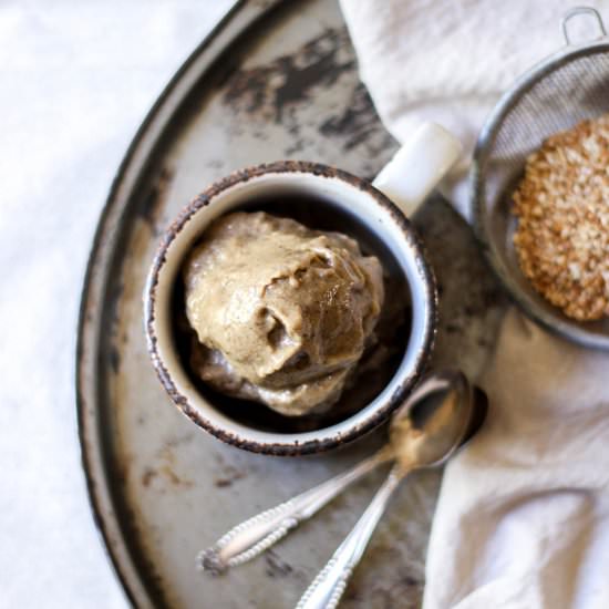 Caramalized banana icecream