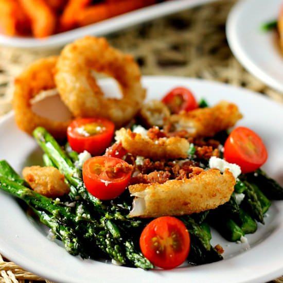 Asparagus Onion Ring Salad