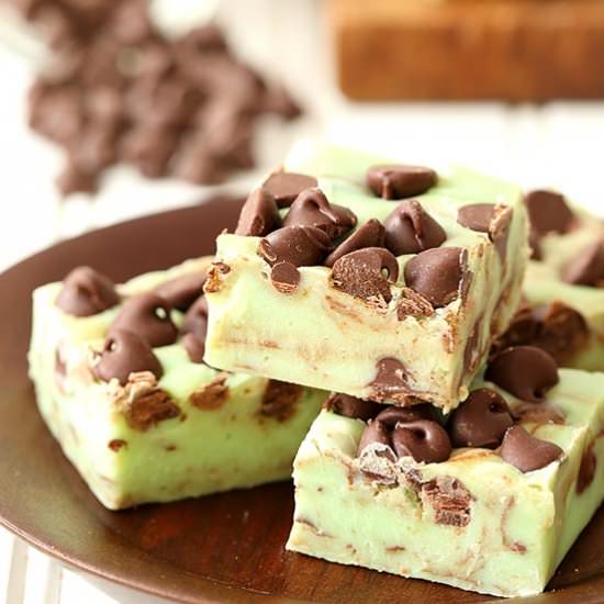 Mint Chocolate Chip Fudge