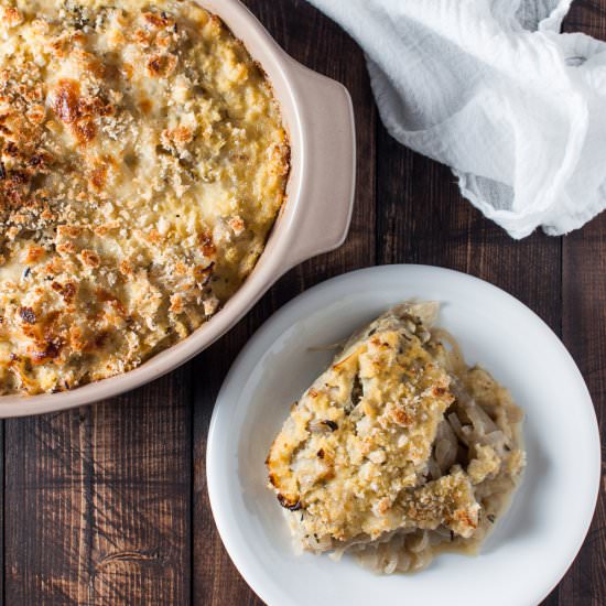 Onion gratin