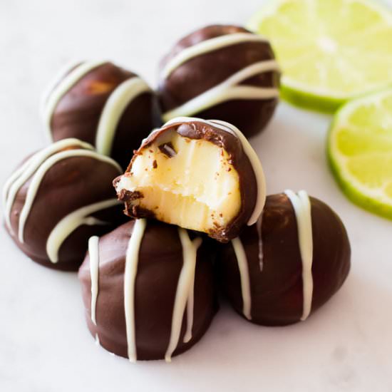 Dark Chocolate Key Lime Truffles