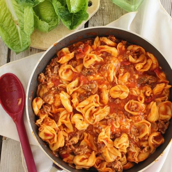 Sausage and Tortellini Skillet