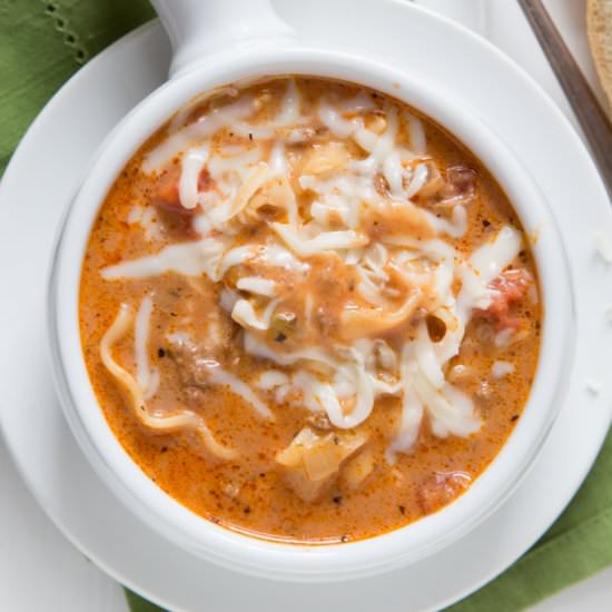Lasagna soup