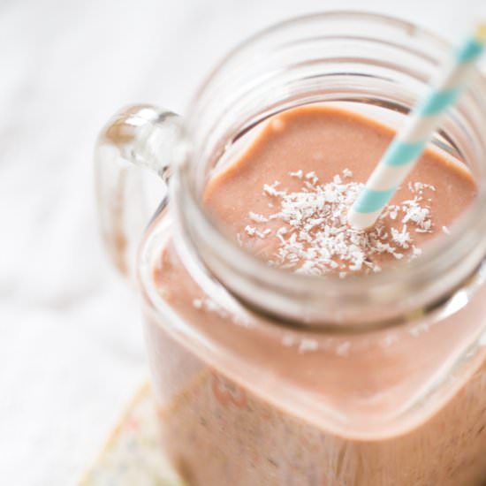Vegan Strawberry Coconut Smoothie