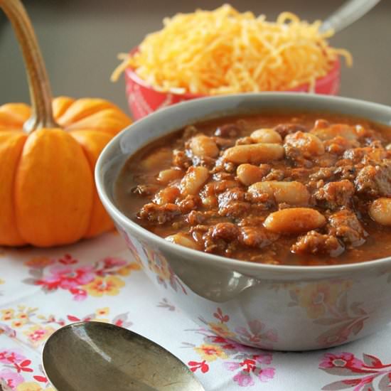 Slow Cooker Double Pumpkin Chili