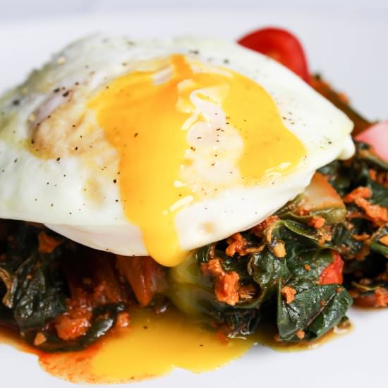 Soy Chorizo Swiss Chard Breakfast