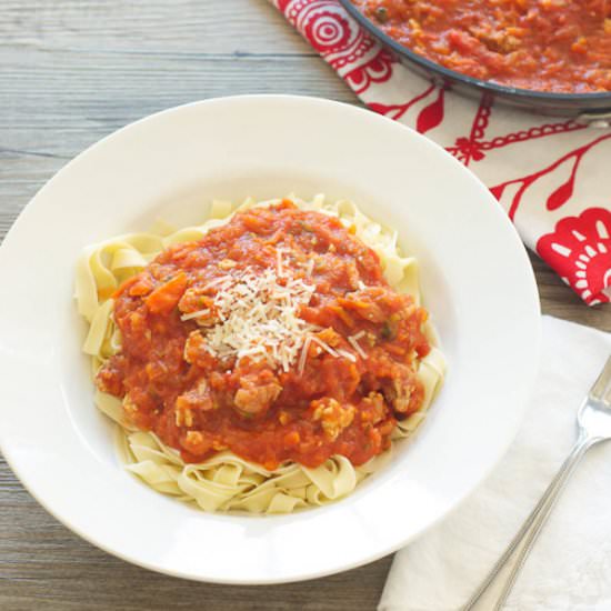Homemade Pasta with Hearty Sauce