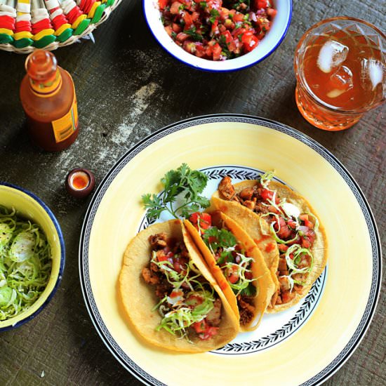 Tacos from Homemade Tortillas