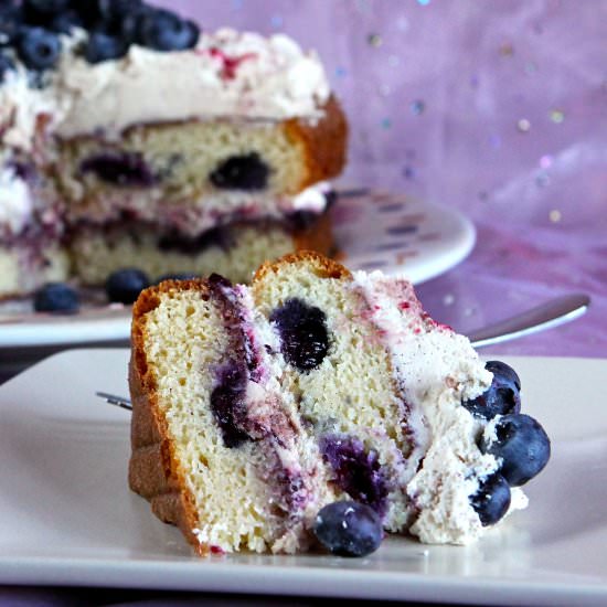 Vanilla-Blueberry Cake