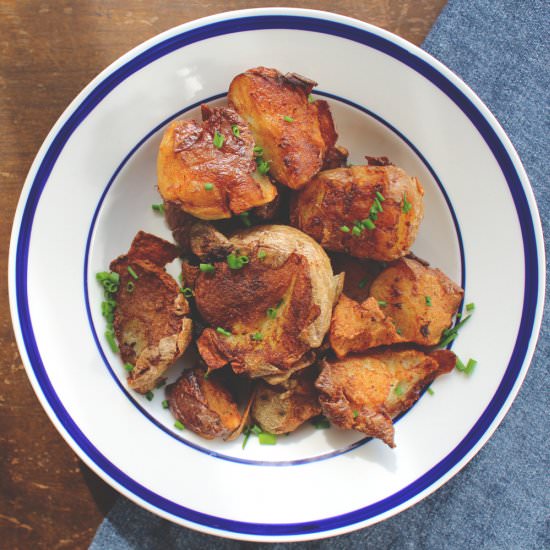 Smashed Fried Potatoes