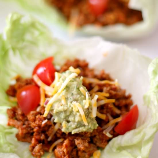 Turkey Taco Lettuce Wraps
