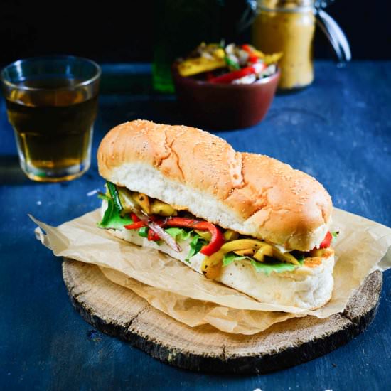 Grilled Vegetable and Cheese Sandwich
