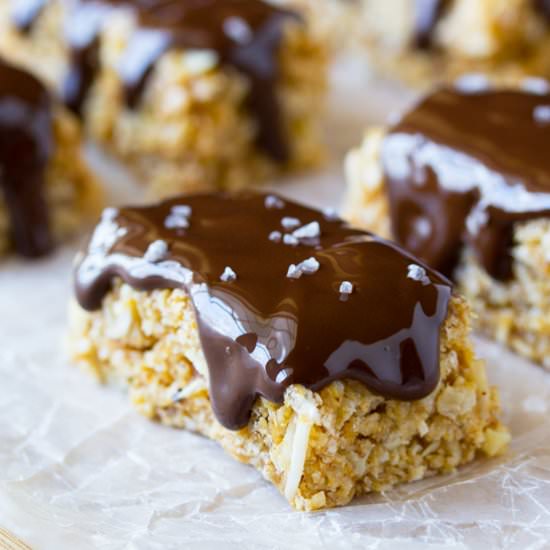 Salted Dark Choc Almond Butter Bars