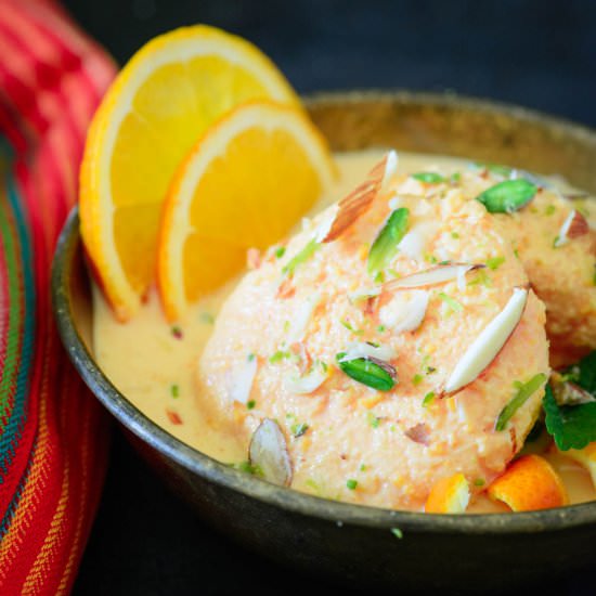 Orange Rasmalai