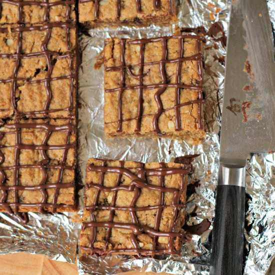 Peanut Butter Chocolate Chunk Oat Bars