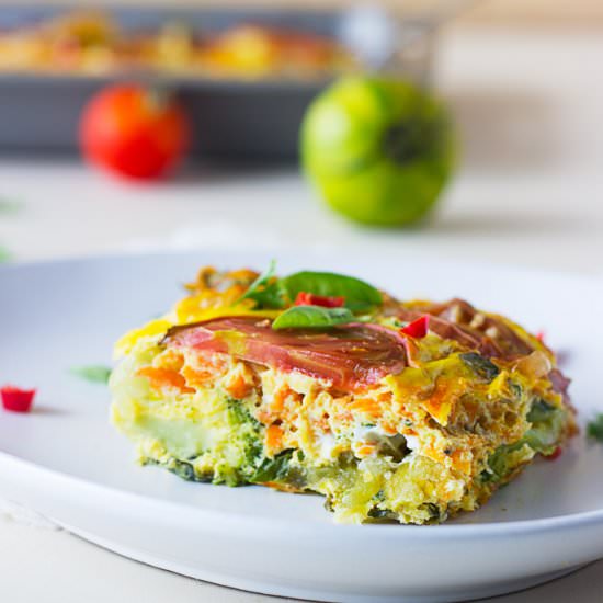 Rainbow Veggie Baked Frittata