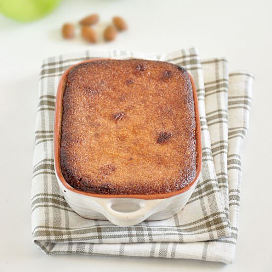 Baked Apple and Almond Pudding