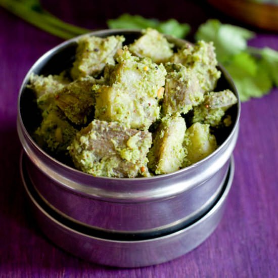 Raw Plantain Curry In Mustard Paste