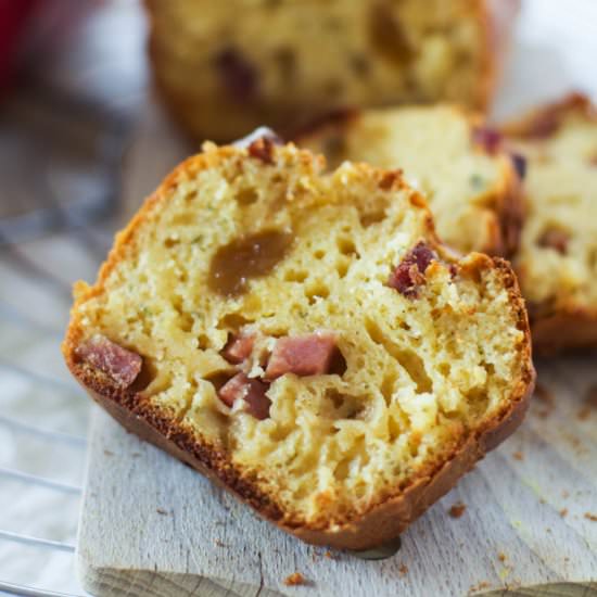 Salted Cake with Ham and Chutney