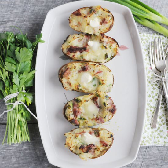 Twice Baked Colcannon Potatoes