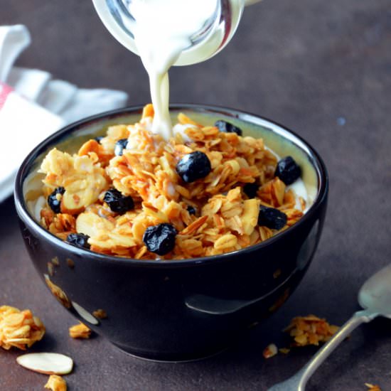 Chunky Blueberry-Almond Granola