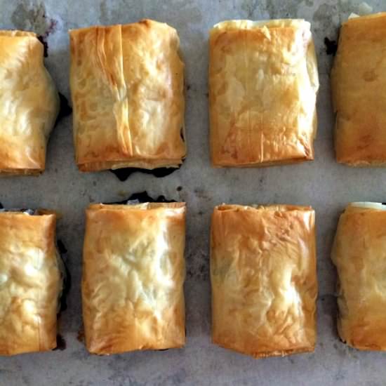 Blueberry Brie Strudels