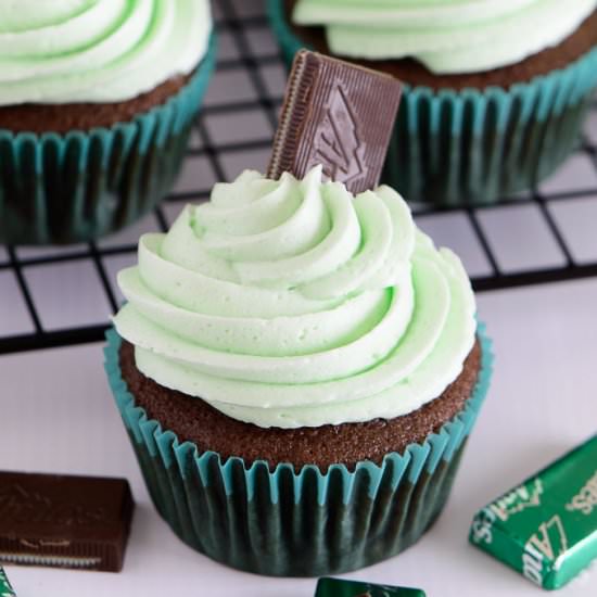 Andes Mint Cupcakes