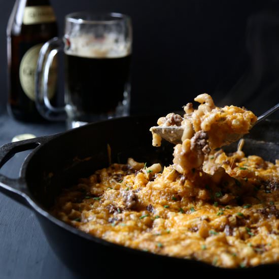 Guinness Beef Skillet Mac & Cheese