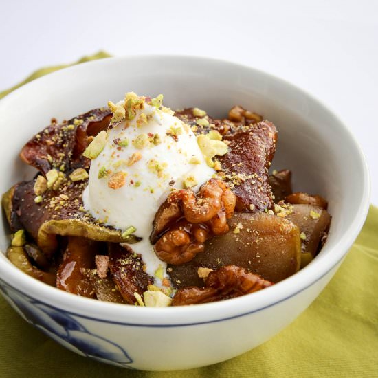 Caramelized Apples w/ Pistachios