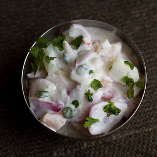 Onion Tomato Cucumber Raita